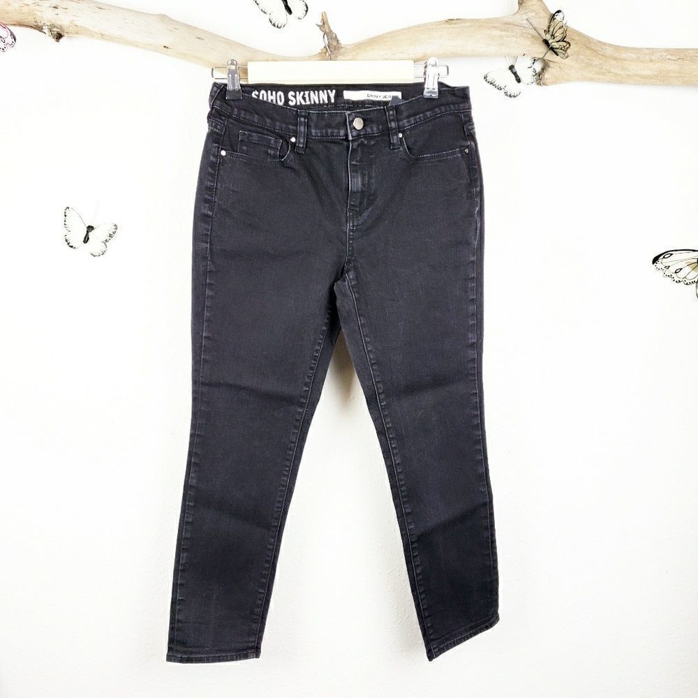 Dkny Soho skinny black denim jeans
